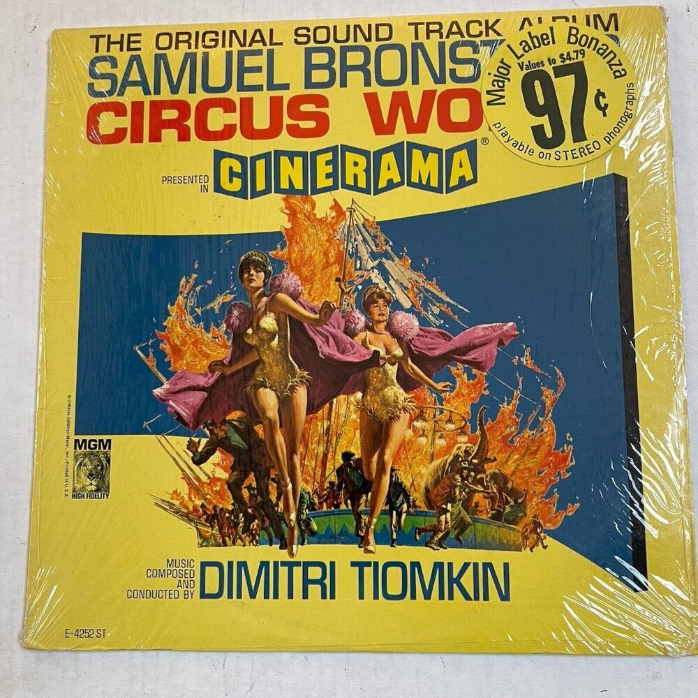 Circus World Motion Picture Soundtrack LP Dimitri Tiomkin